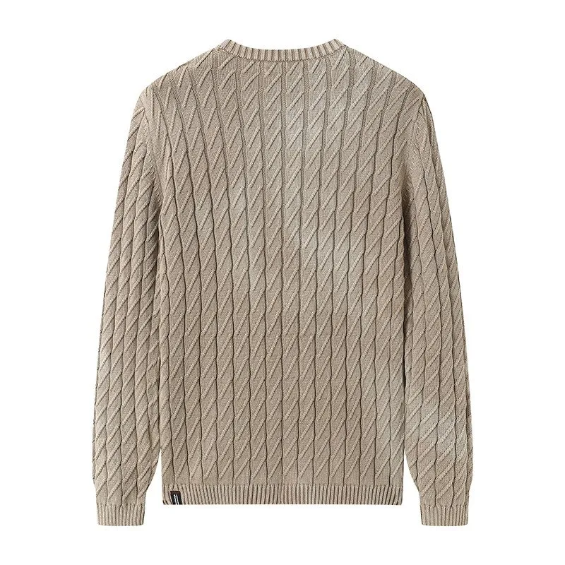 Custom Men Cable Knit Pullover